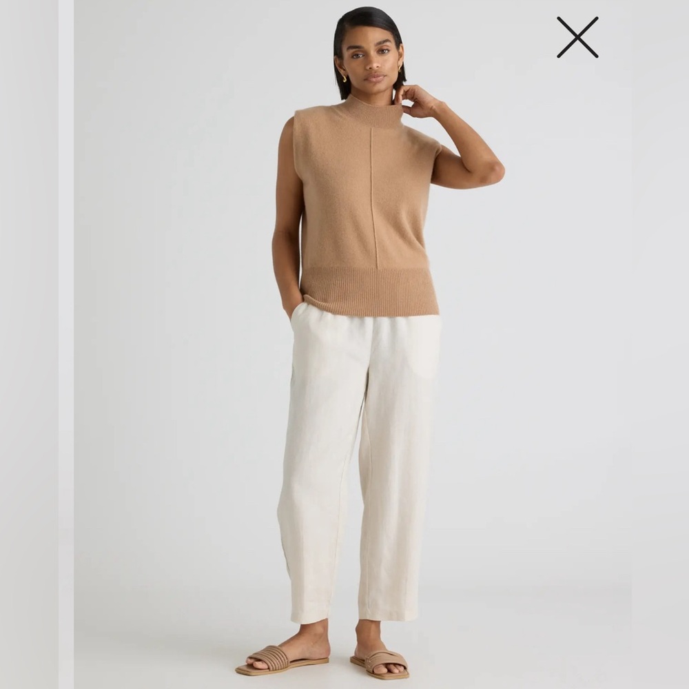 Quince New 100% European Linen Pants Beige L - Picture 2 of 8